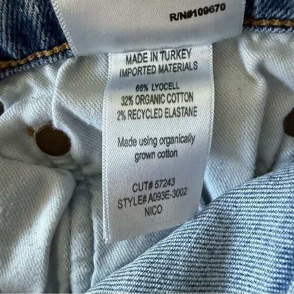 AGOLDE Nico High Rise Ankle Length Straight Leg Jeans with Stretch Size 29 - Picture 3 of 7